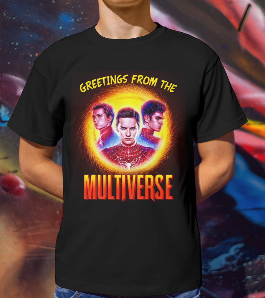 Greetings From The Multiverse Spider-man No Way Home Iconic Trio T-Shirt