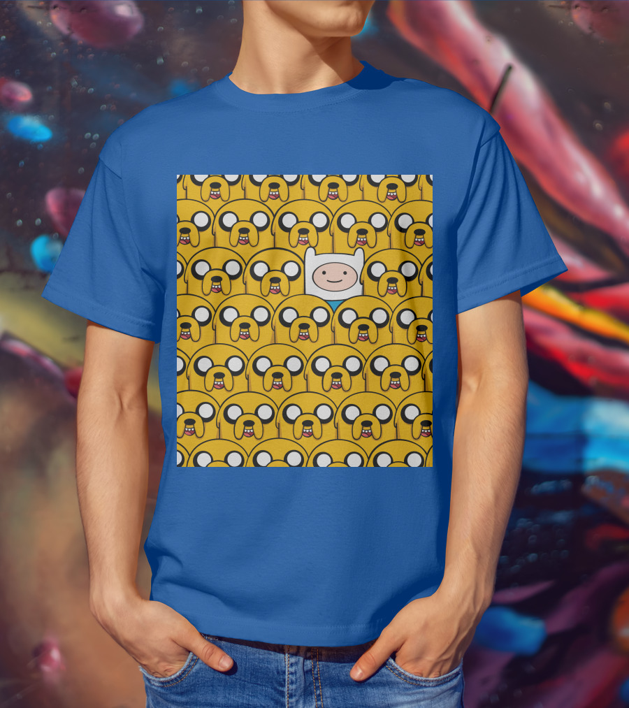 Finnthehuman Surrounded By Jake Faces T-Shirt
