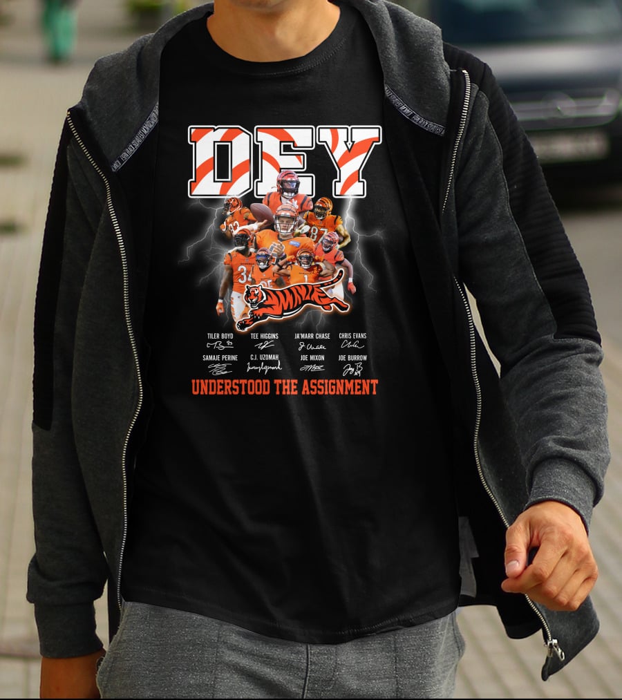 Dey Understood The Assignment Cincinnati Bengals Players Signatures T-Shirt