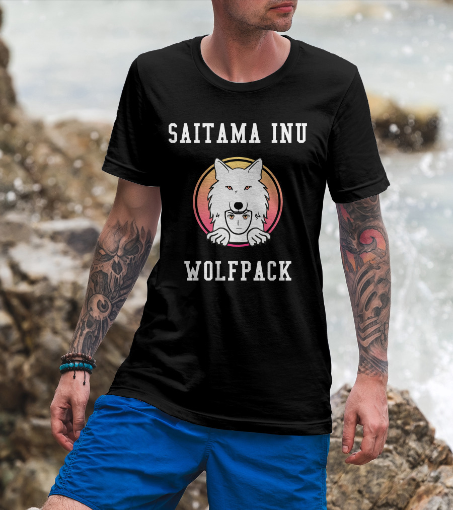 Saitama Inu Wolfpack Crypto Token Cryptocurrency T-Shirt