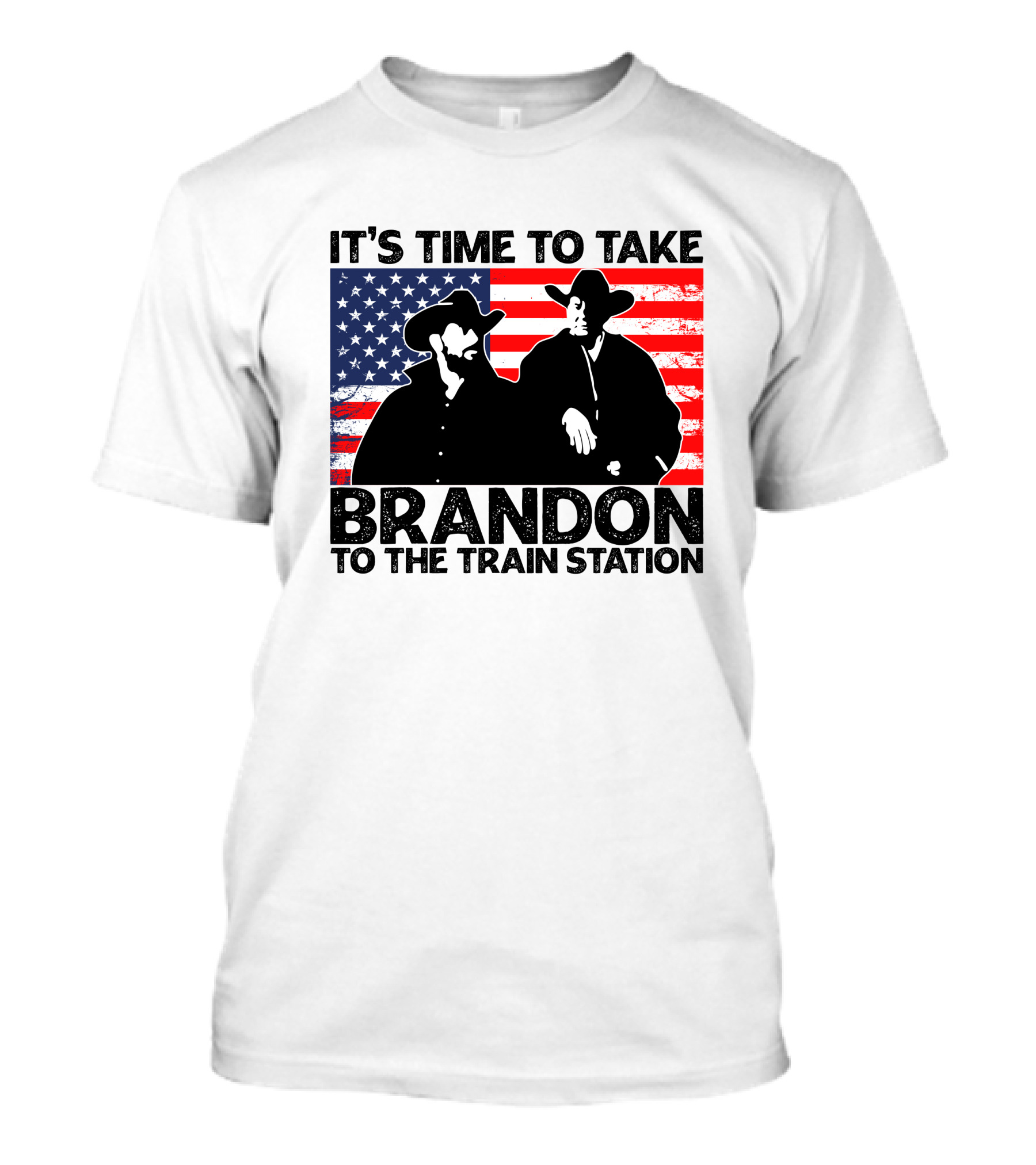 Yellowstone It's Time To Take Brandon To The Train Station American Flag Cowboy T-Shirt