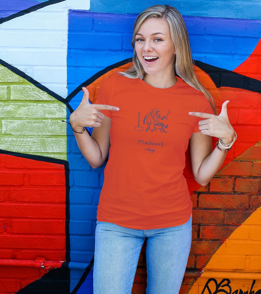 Machinist Village Smoking Figure With Hammer T-Shirt