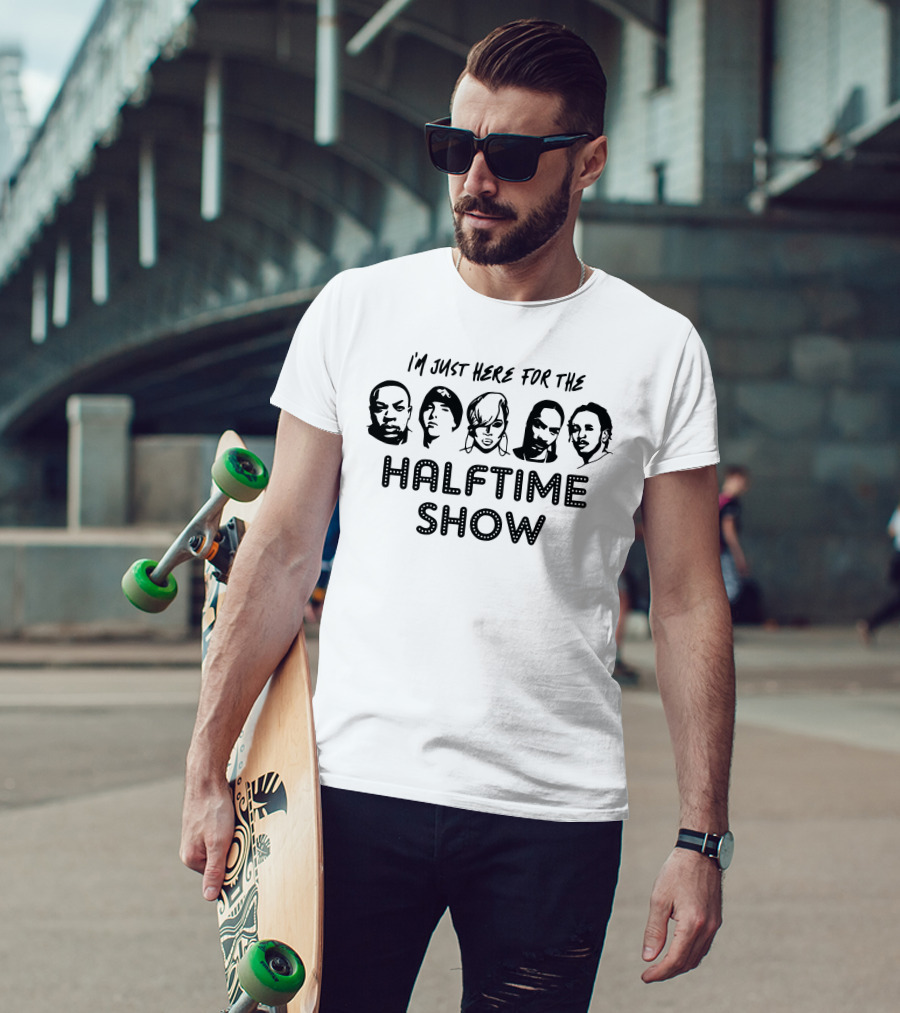 I'm Just Here For The Halftime Show With Iconic Musicians' Faces T-Shirt