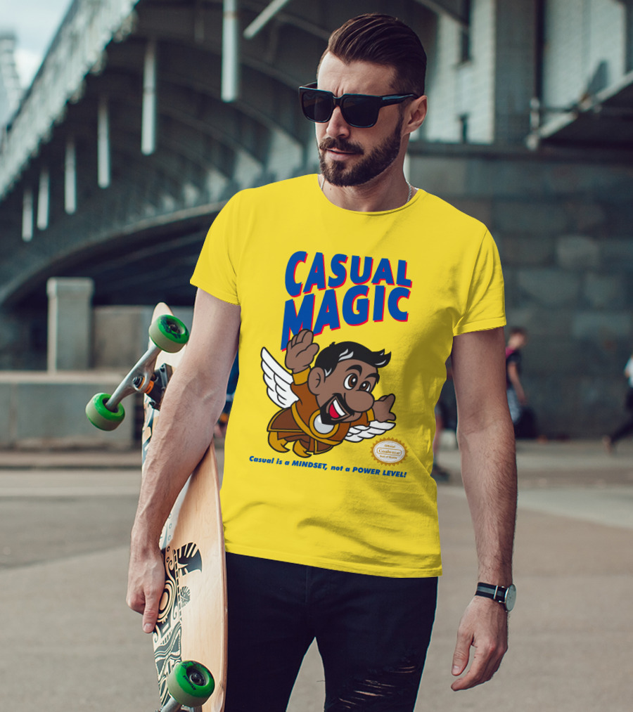 CASUAL MAGIC Casual Is A MINDSET Not A POWER LEVEL Coalescece Seal T-Shirt