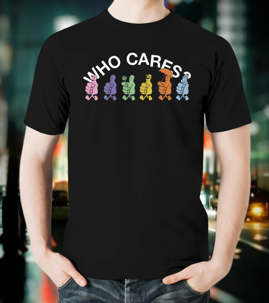 Rex Orange County Who Cares Colorful Cartoon Thumbs T-Shirt