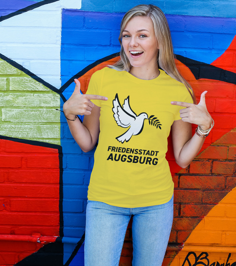 Friedensstadt Augsburg Peace Dove With Olive Branch T-Shirt