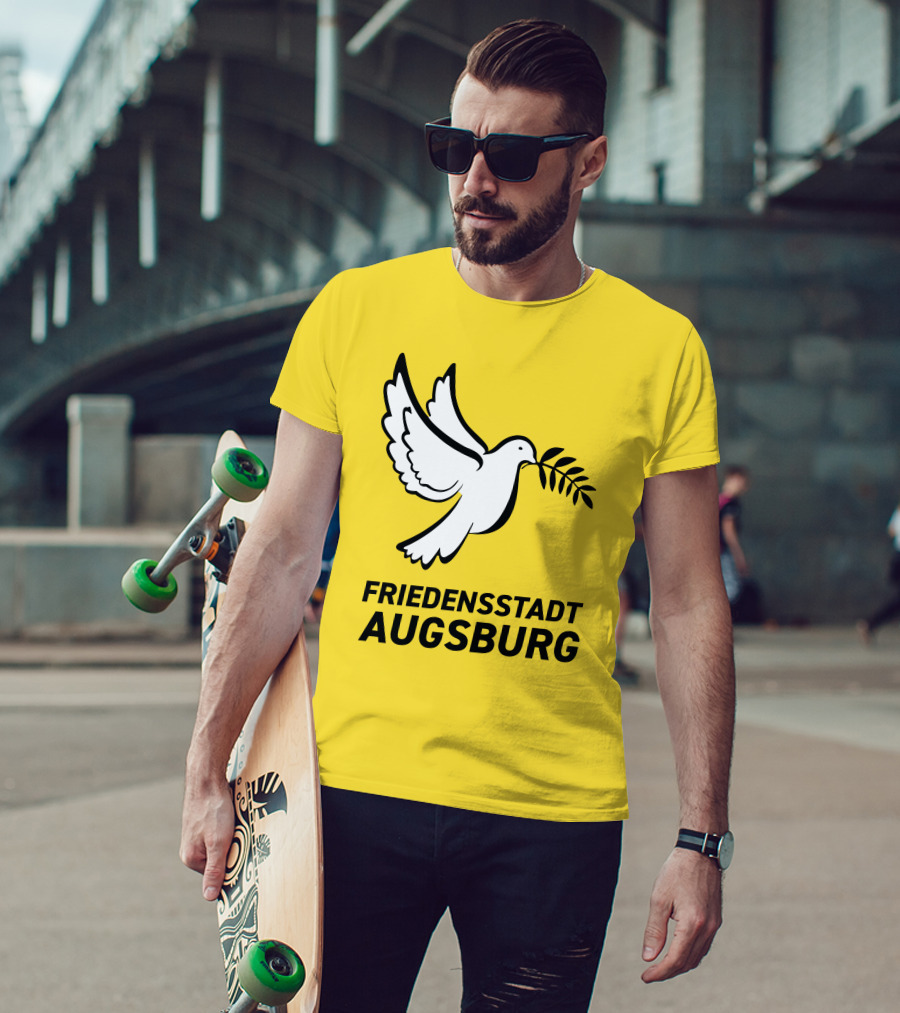 Friedensstadt Augsburg Peace Dove With Olive Branch T-Shirt