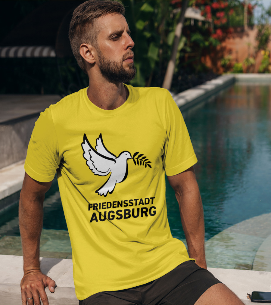 Friedensstadt Augsburg Peace Dove With Olive Branch T-Shirt