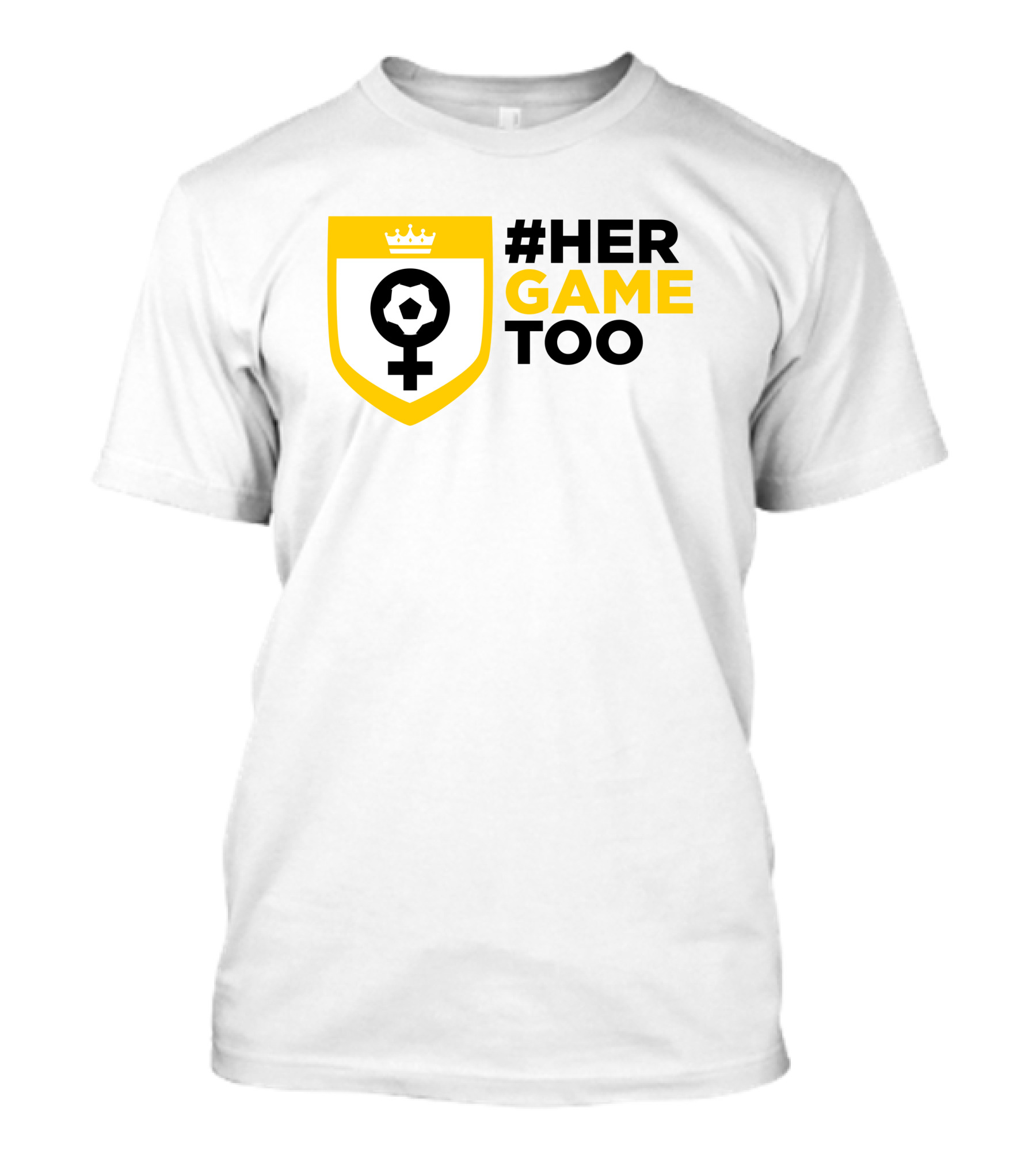 Her Game Too Soccer Symbol Empowerment T-Shirt