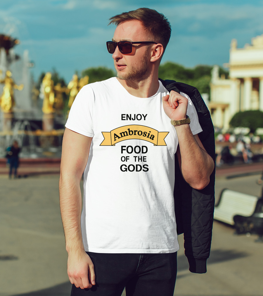 Enjoy Ambrosia Food Of The Gods Banner T-Shirt