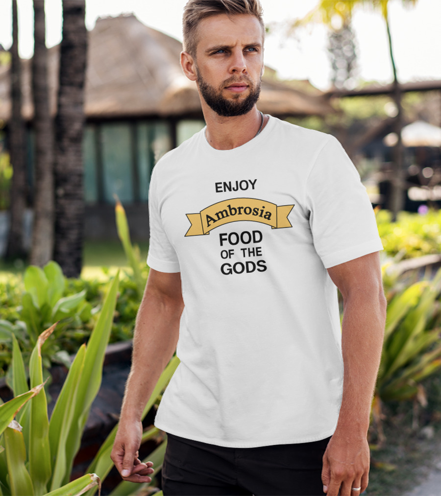 Enjoy Ambrosia Food Of The Gods Banner T-Shirt