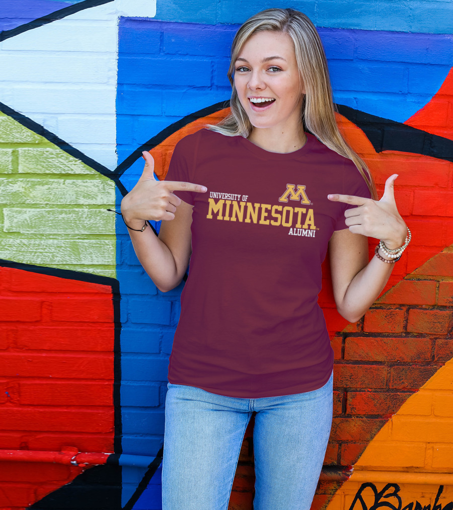 University Of Minnesota Alumni Bold Gold Maroon Iconic Collegiate T-Shirt