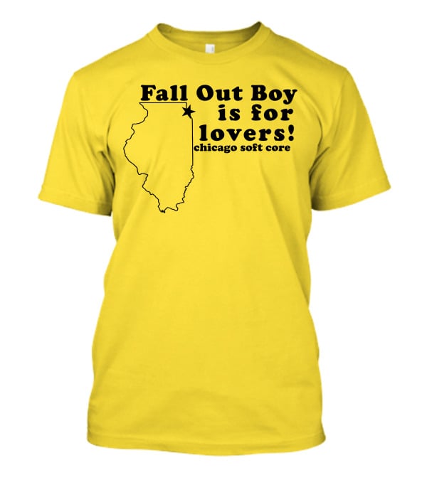 Fall Out Boy Is For Lovers Chicago Soft Core Illinois Map T-Shirt