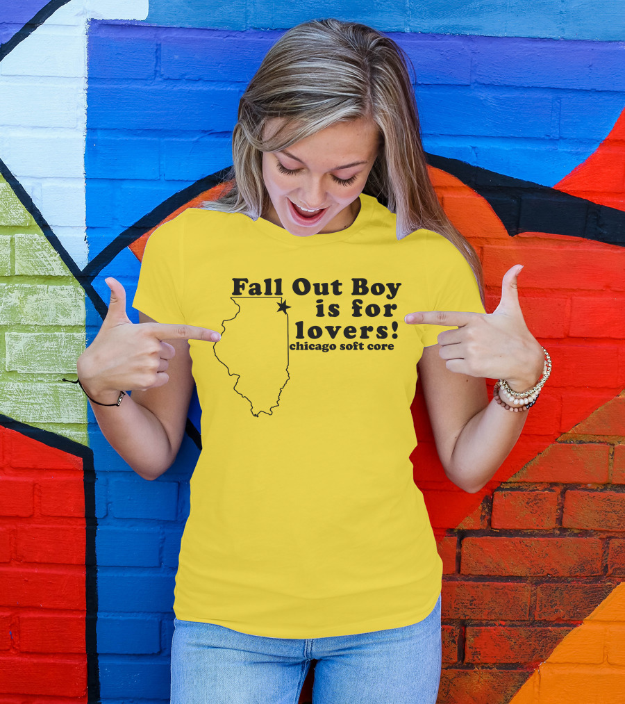 Fall Out Boy Is For Lovers Chicago Soft Core Illinois Map T-Shirt