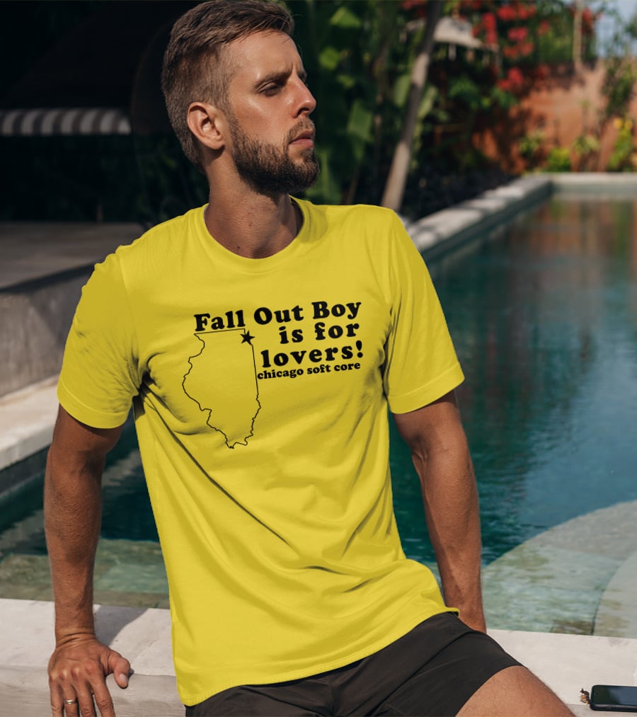 Fall Out Boy Is For Lovers Chicago Soft Core Illinois Map T-Shirt