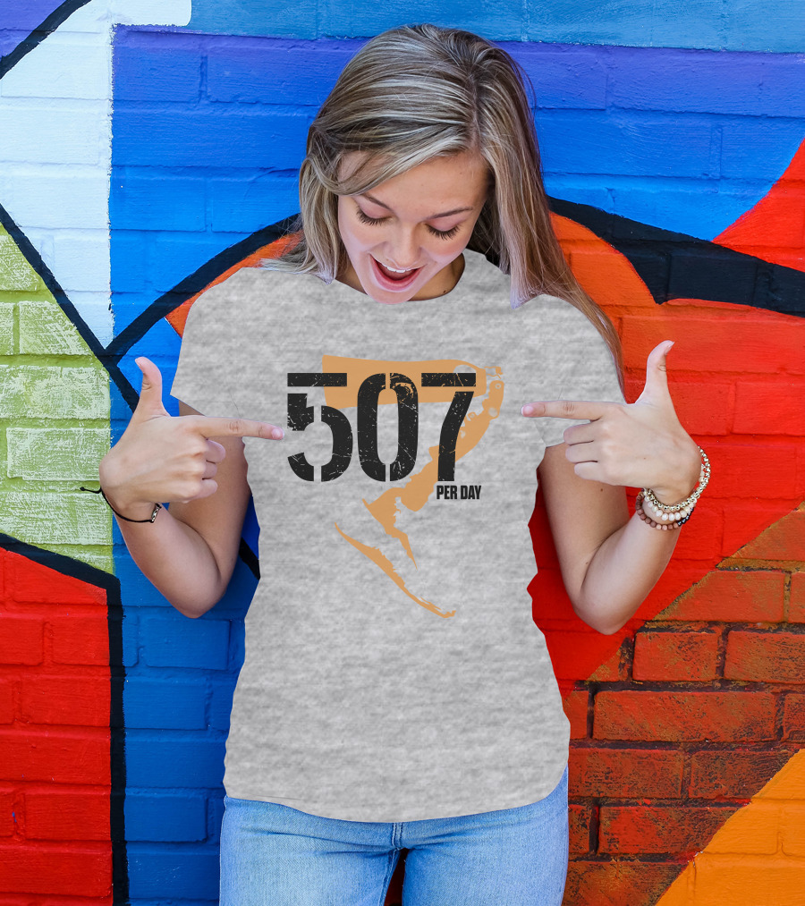 507 Per Day Mackinac Island Map T-Shirt