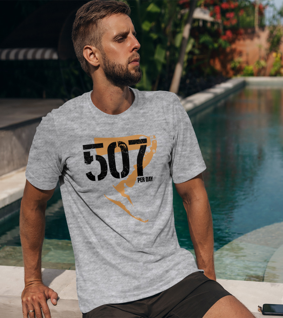 507 Per Day Mackinac Island Map T-Shirt