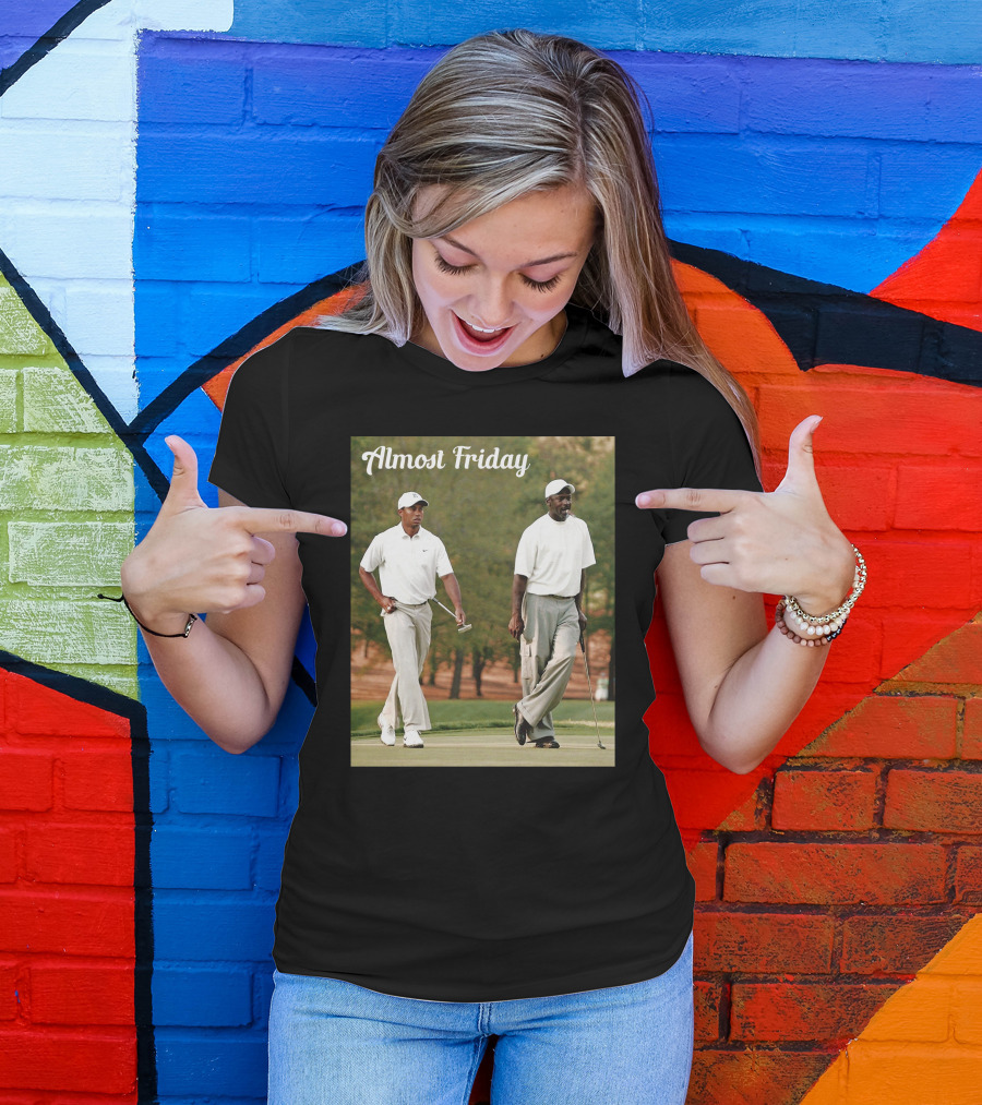 Almost Friday Golf Icons Walking Together T-Shirt