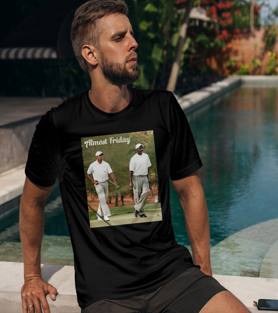 Almost Friday Golf Icons Walking Together T-Shirt