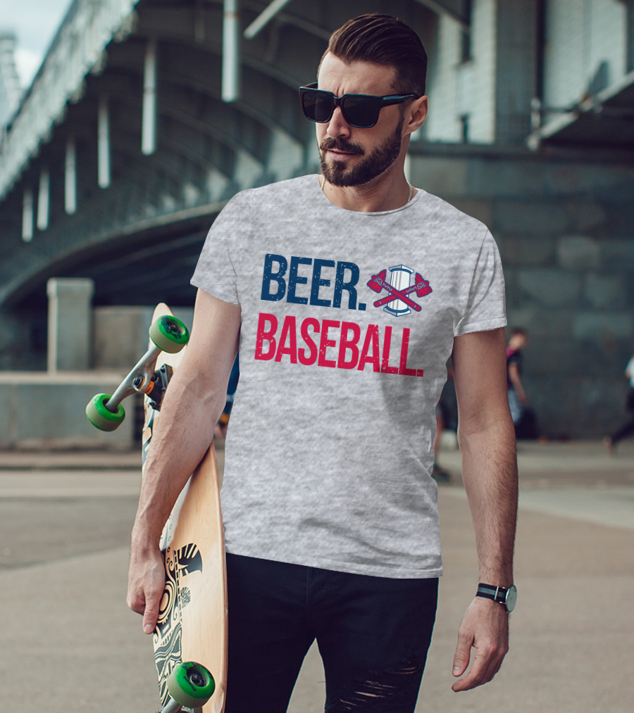 Rome Braves Beer Baseball Axe T-Shirt