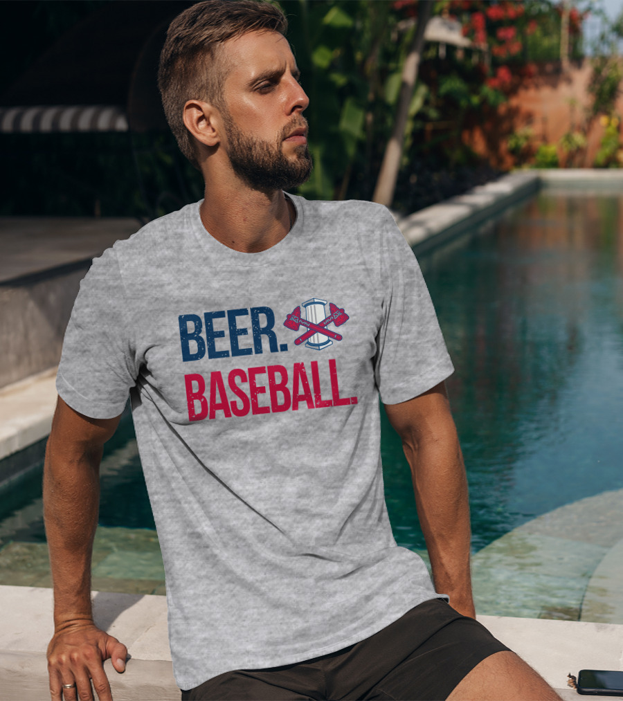 Rome Braves Beer Baseball Axe T-Shirt