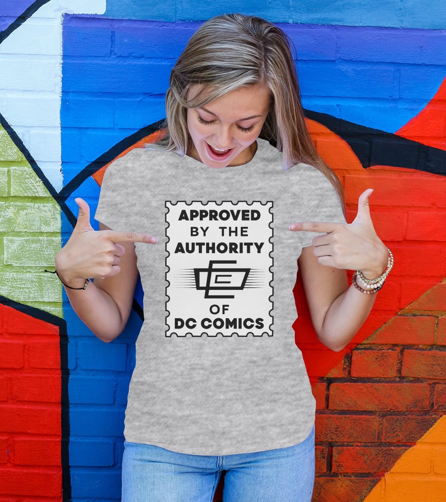 Approved By The Authority Of DC Comics Seal With Retro Stamp T-Shirt