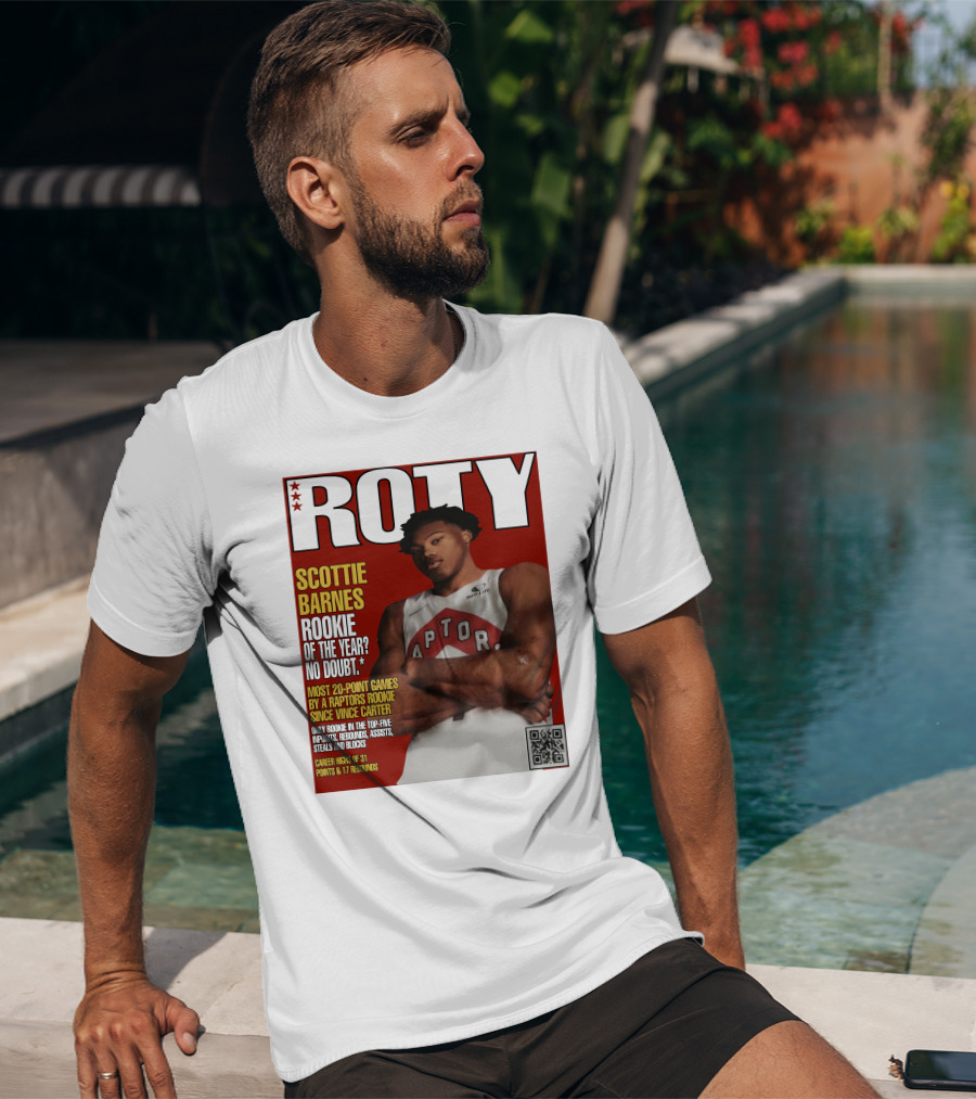ROTY Scottie Barnes Rookie Of The Year No Doubt Raptors Achievement Highlights T-Shirt
