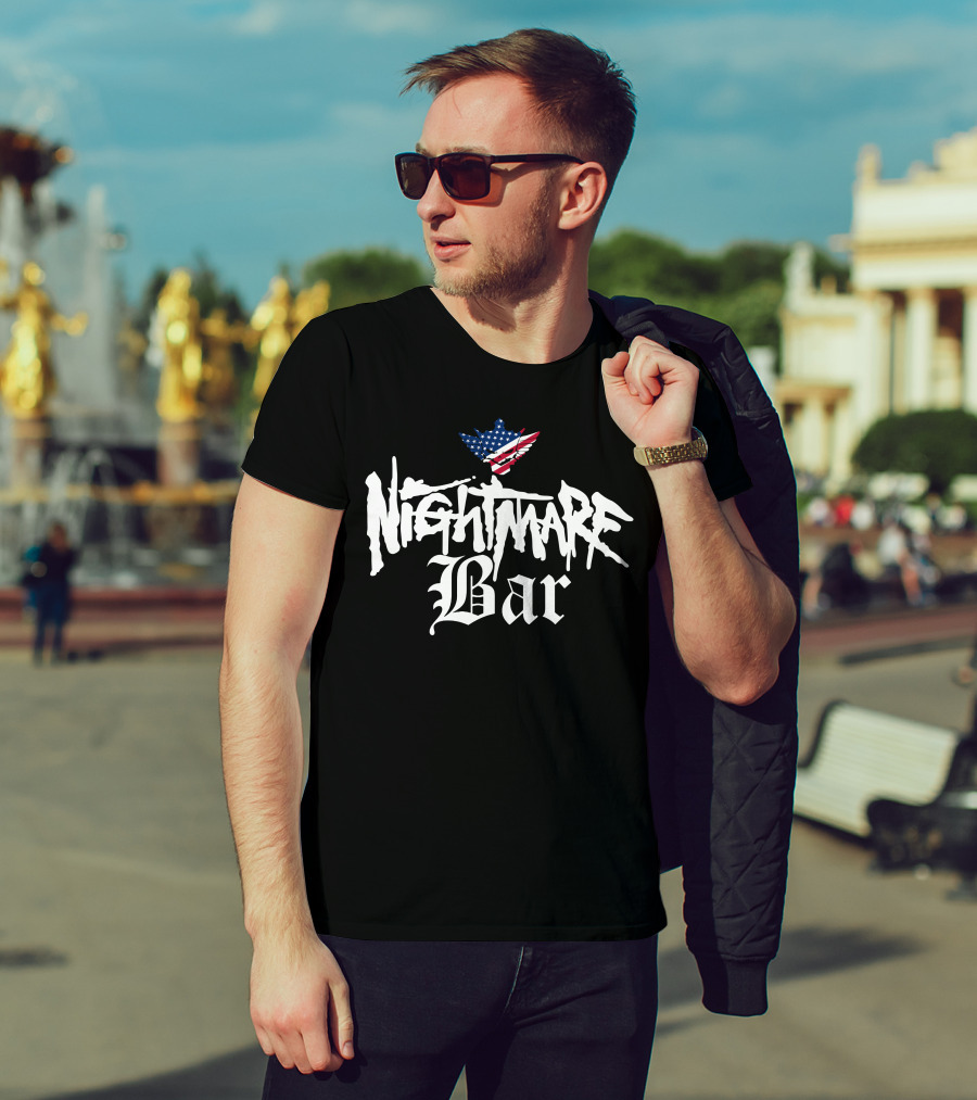 Nightmare Bar American Flag Wings T-Shirt