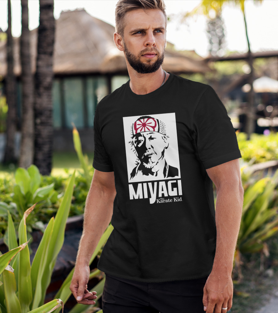 Miyagi The Karate Kid Headband Stencil T-Shirt