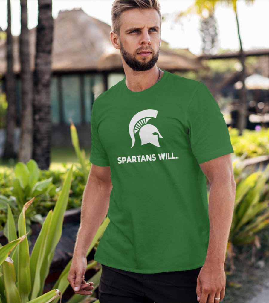 Spartans Will Michigan State Helmet T-Shirt