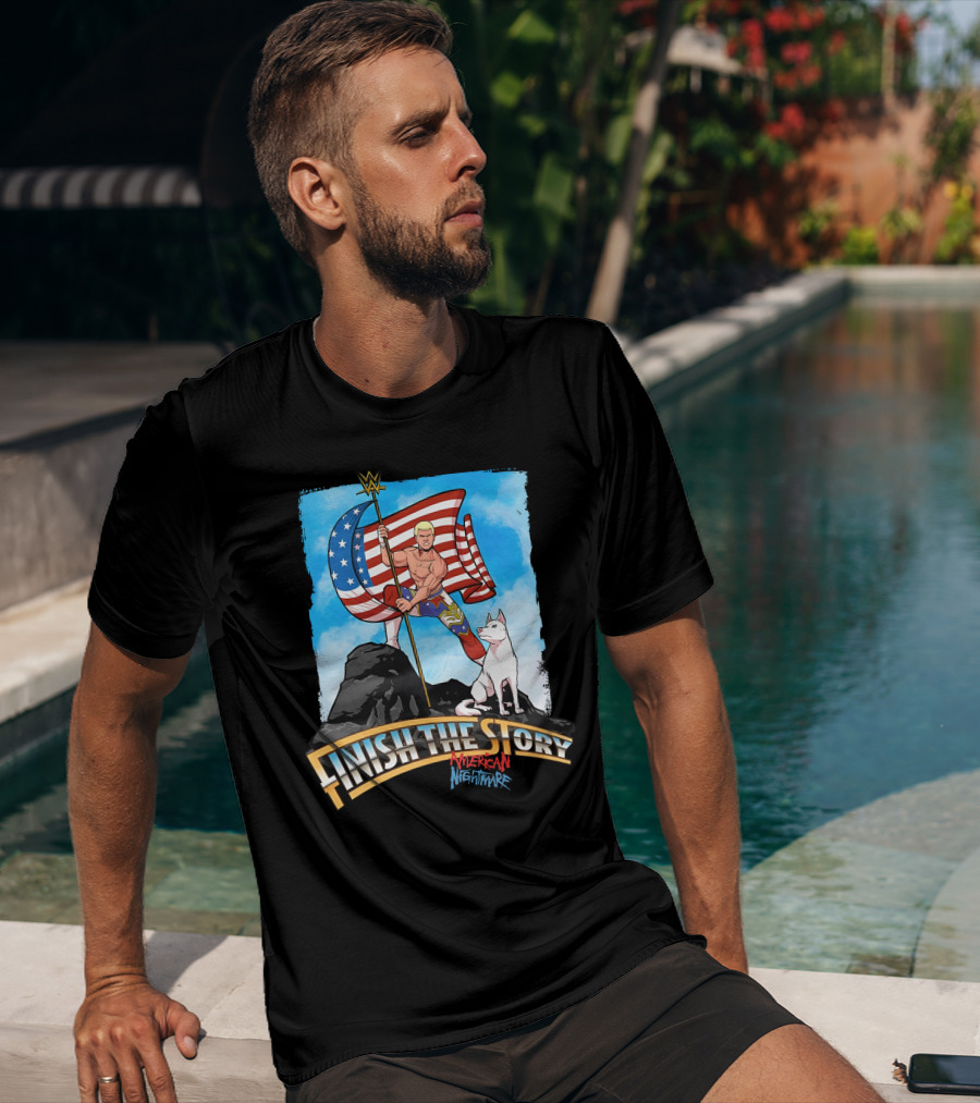 Finish The Story American Nightmare WWE Flag Gear T-Shirt