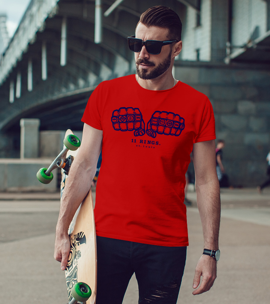 11 Rings St Louis 1926 1931 1934 1942 1944 1946 1964 1967 1982 2006 2011 T-Shirt