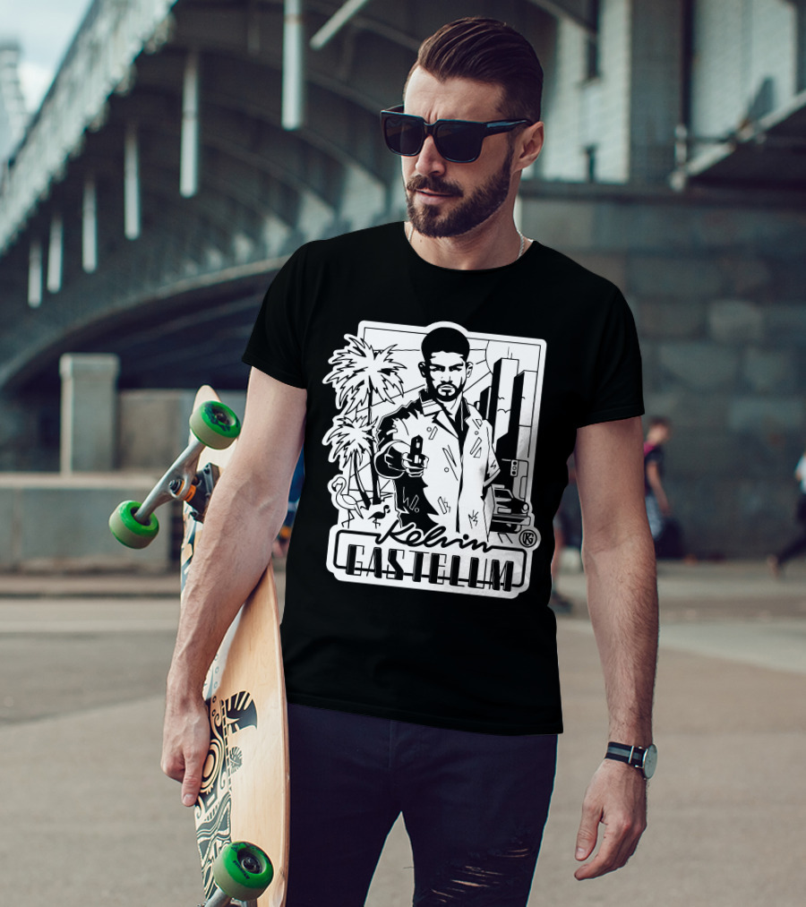 Kelvin Gastelum Palm Trees Cityscape T-Shirt