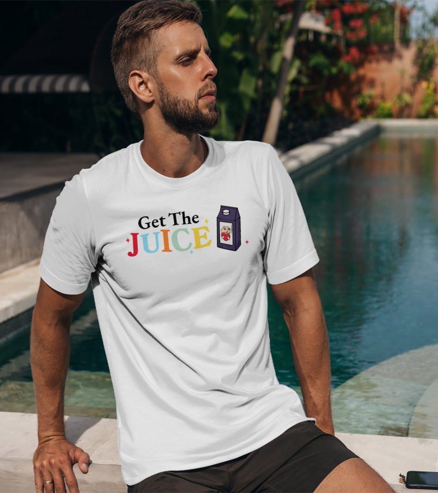 Get The Juice With Cartoon Character Juice Box T-Shirt