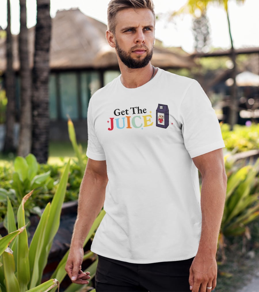 Get The Juice With Cartoon Character Juice Box T-Shirt