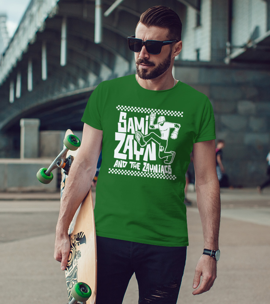 Sami Zayn And The Zayniacs Checkerboard Jumping Person T-Shirt