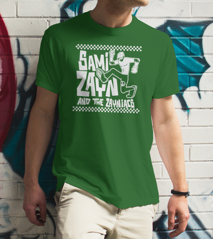Sami Zayn And The Zayniacs Checkerboard Jumping Person T-Shirt
