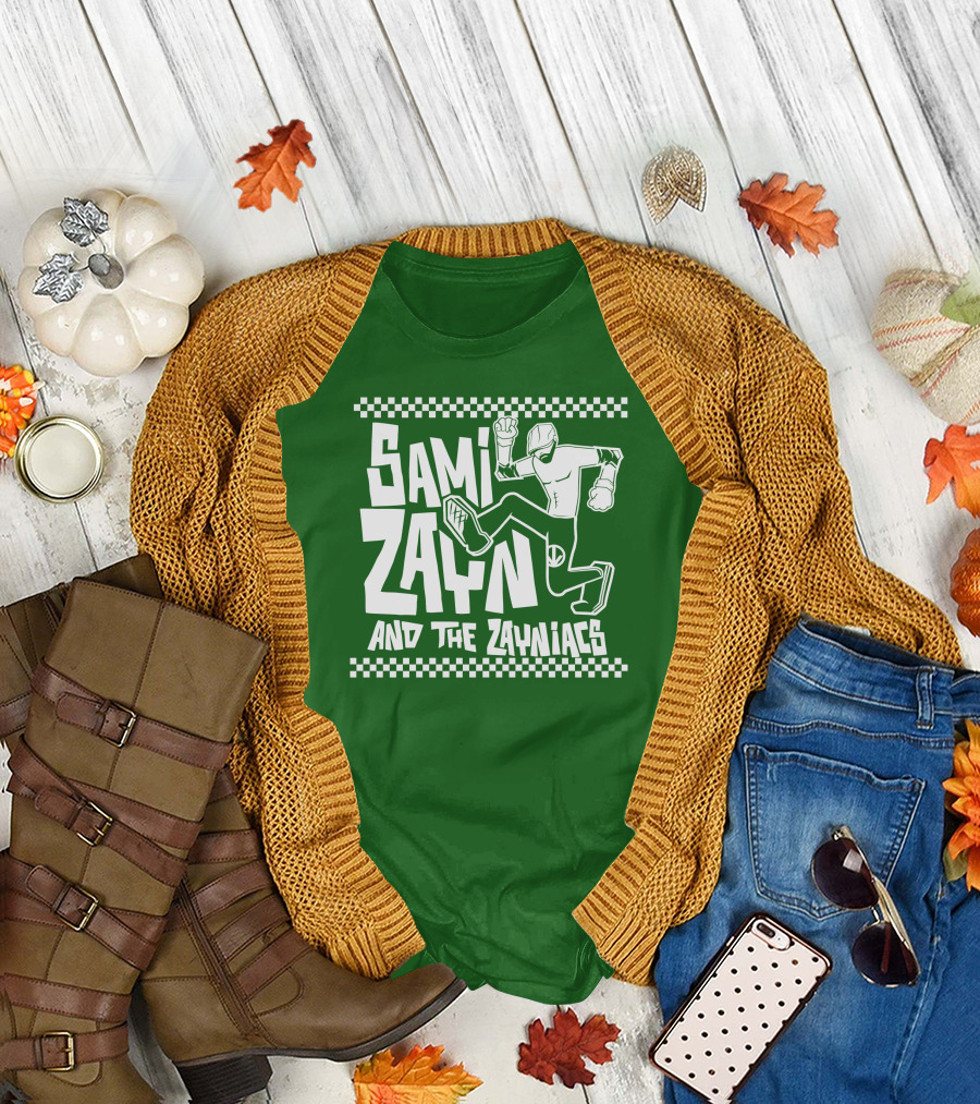 Sami Zayn And The Zayniacs Checkerboard Jumping Person T-Shirt