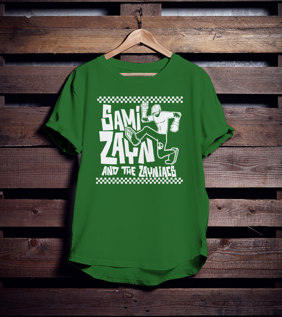 Sami Zayn And The Zayniacs Checkerboard Jumping Person T-Shirt