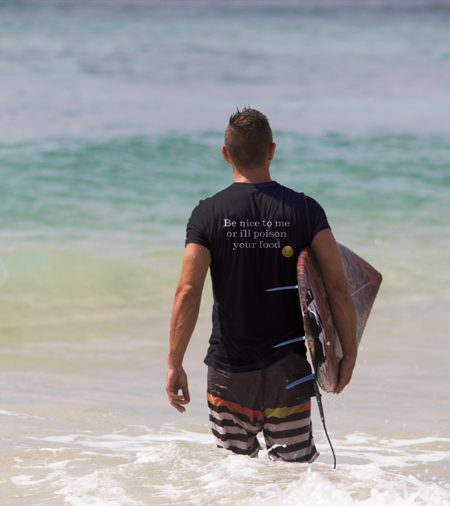 Be Nice To Me Or I'll Poison Your Food Winking Emoji T-Shirt