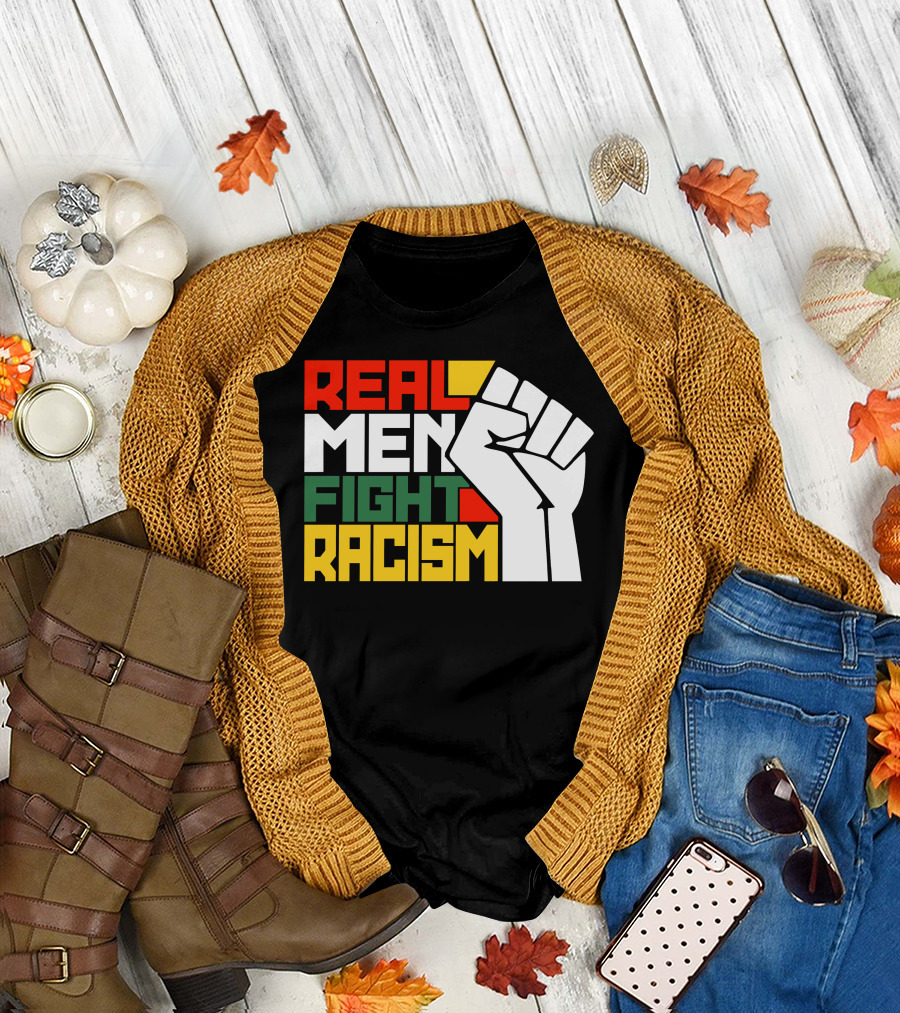 Real Men Fight Racism Silas Young Fist T-Shirt
