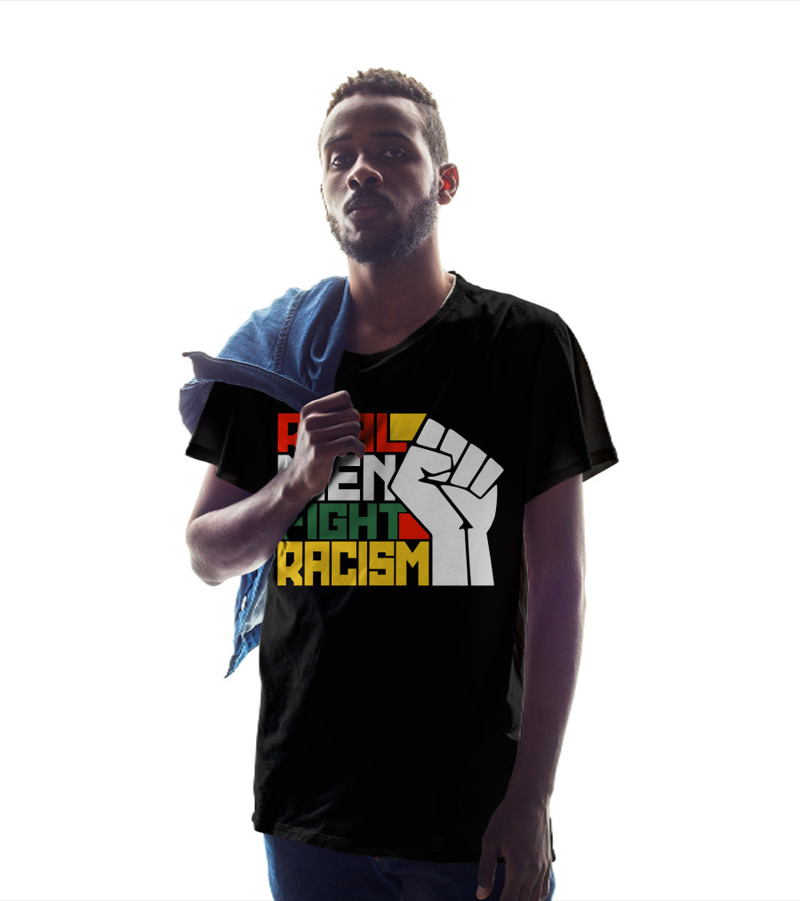 Real Men Fight Racism Silas Young Fist T-Shirt