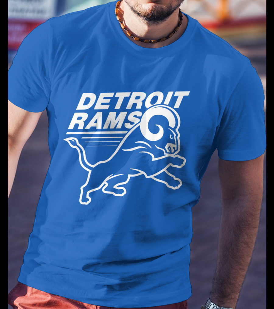 Detroit Rams Pro Sports Zone Charging Blue Ram T-Shirt