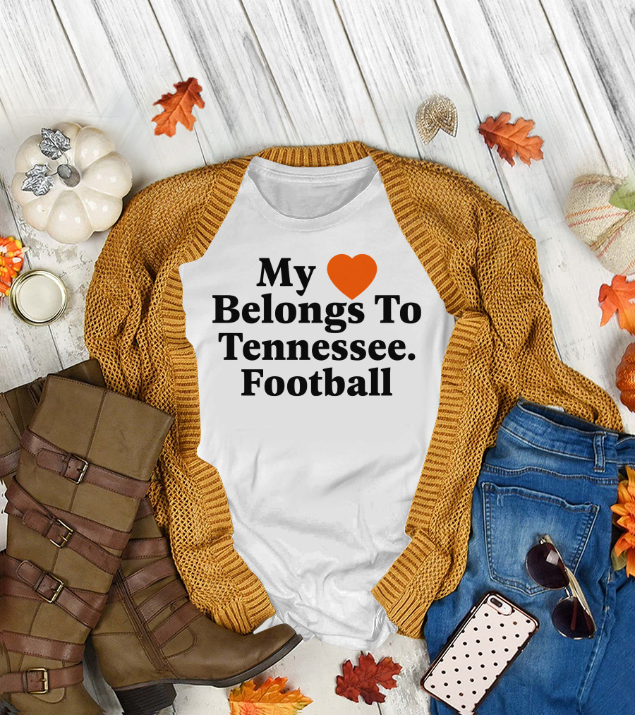 My Heart Belongs To Tennessee Football Southern Made T-Shirt