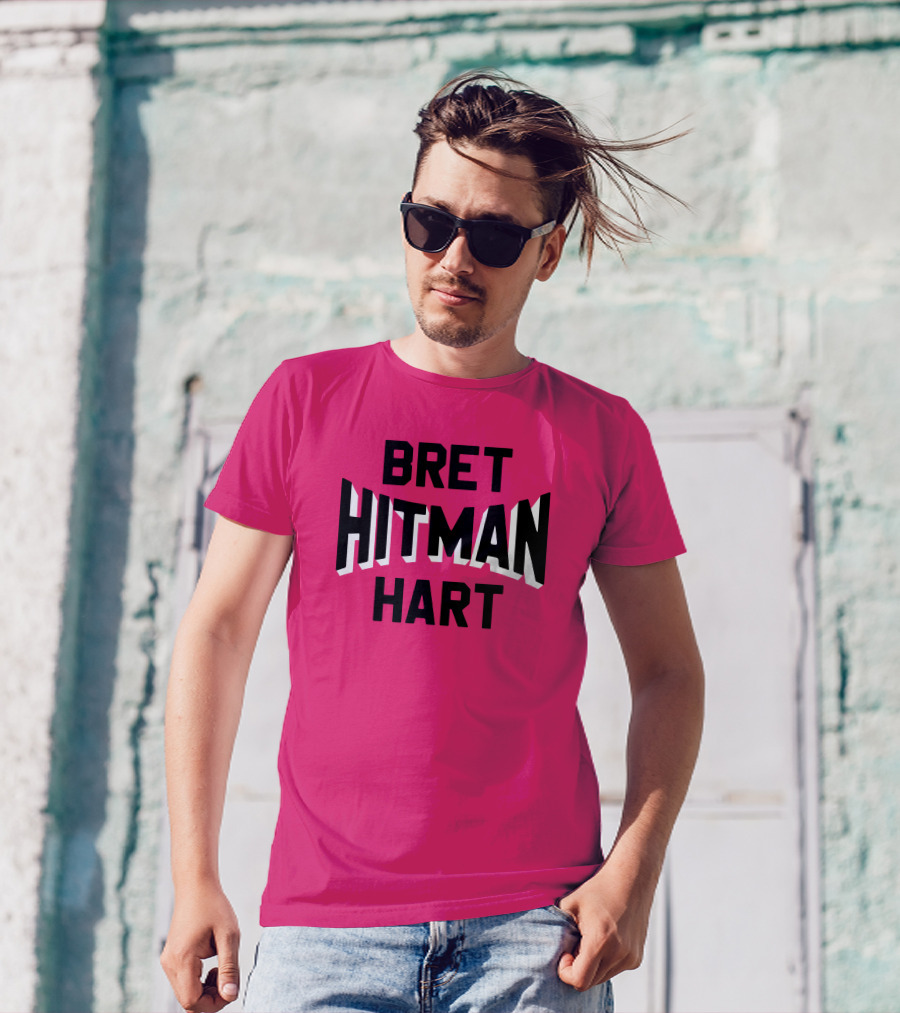 Bret Hitman Hart Retro Graphic 80s Wrestling T-Shirt