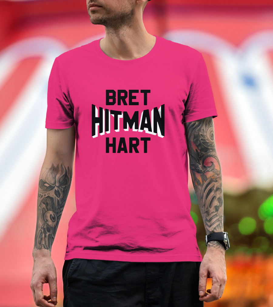 Bret Hitman Hart Retro Graphic 80s Wrestling T-Shirt