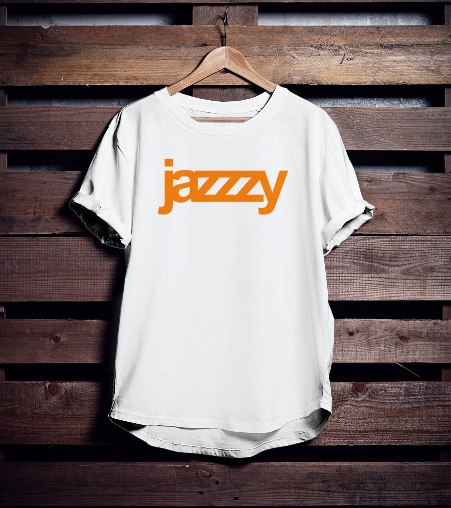 Jazzzy Orange Bold Text T-Shirt