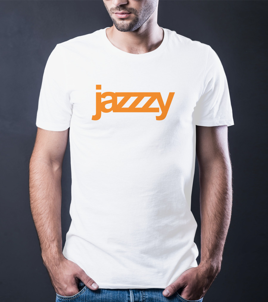 Jazzzy Orange Bold Text T-Shirt