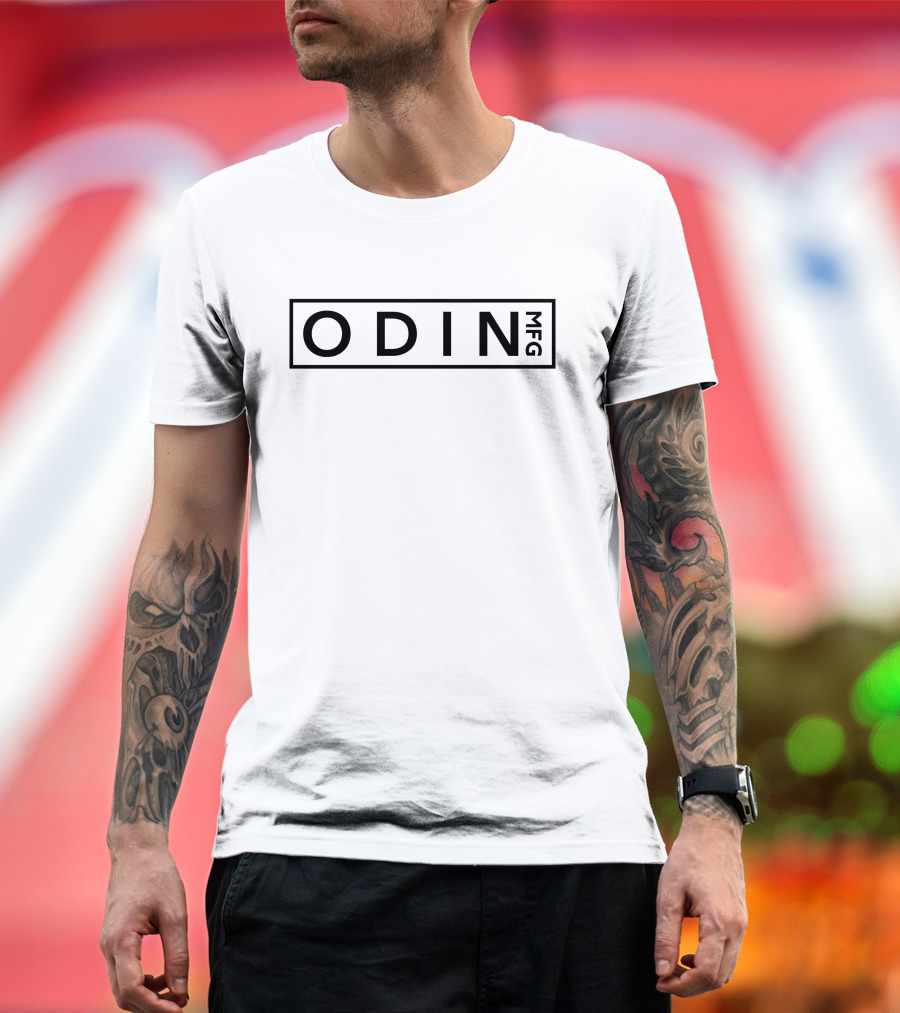 ODIN MFG Logo Text Bold Rectangle T-Shirt