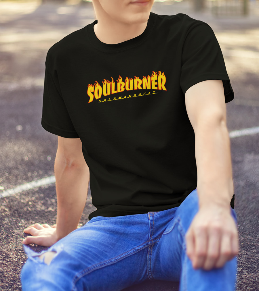 Soulburner Salamangreat Fiery Flame Text T-Shirt